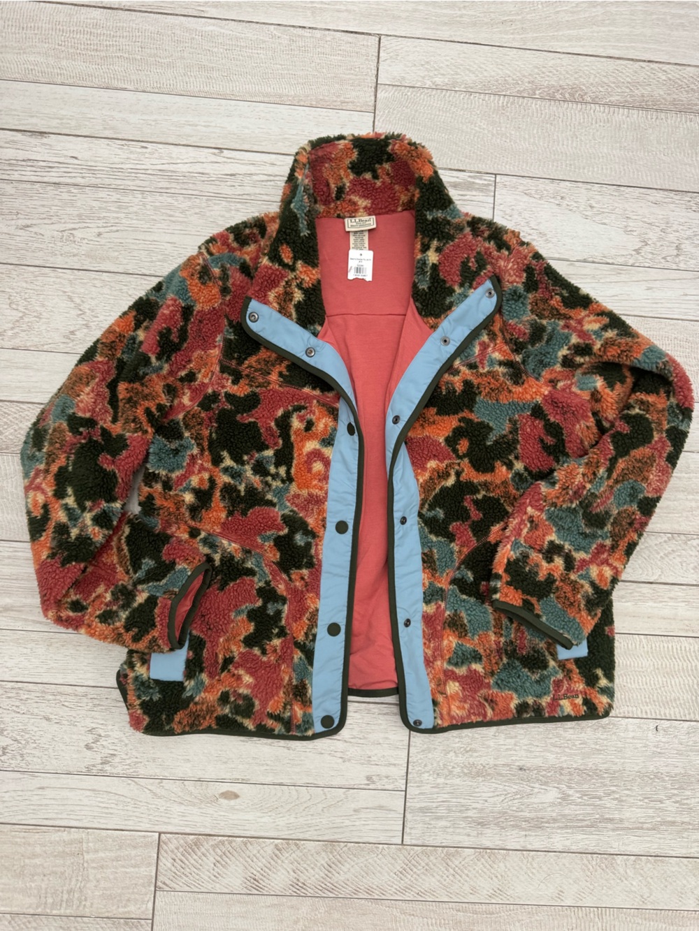 L.L. Bean Bean’s Sherpa Jacket - Sienna Camp Print